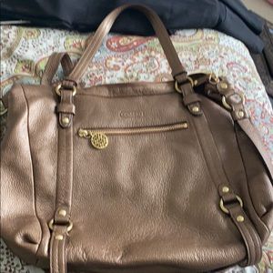 Coach large leather satchel